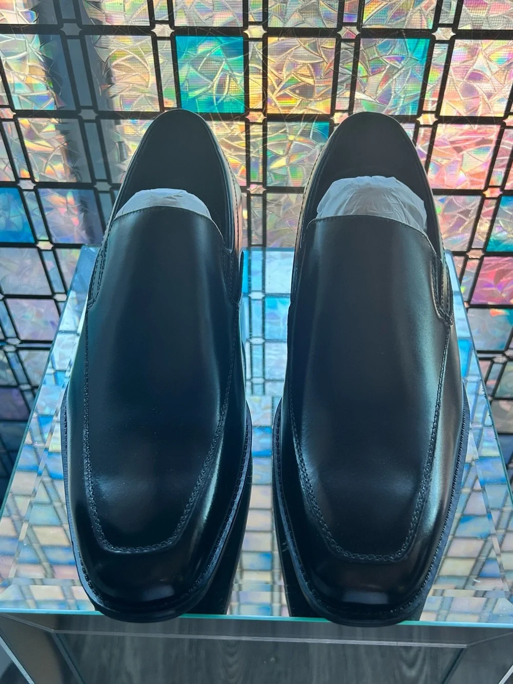 Stacy Adams Black Leather Slip-On Loafers 🕺